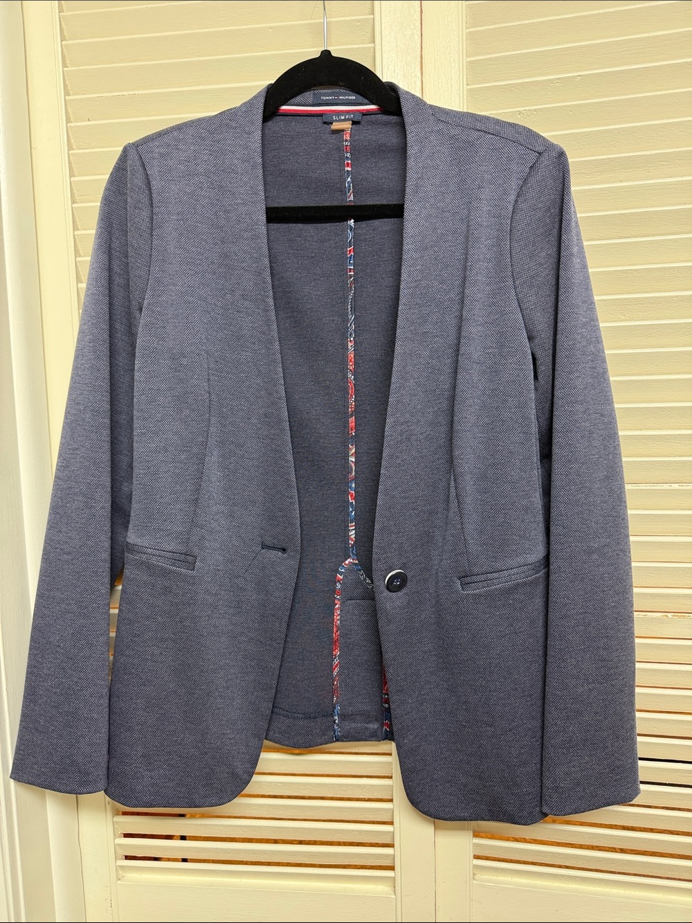 Tommy Hilfiger Women's Navy Knit Blazer